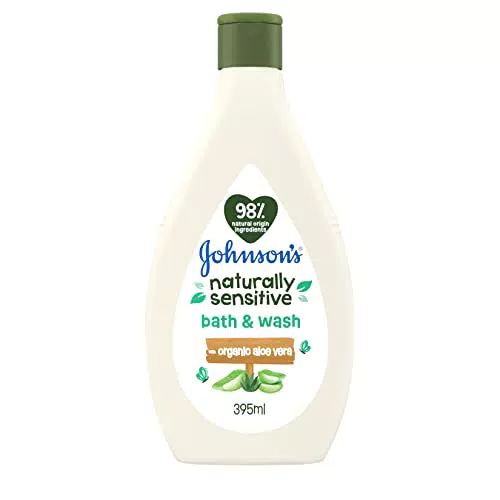 Johnson's Baby Bagnoschiuma Naturally Sensitive con Aloe Vera e Burro di Karité