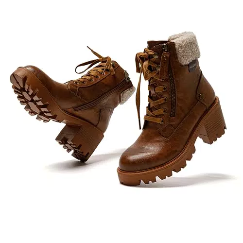 JOMIX Scarponcini Donna Comodi Foderati Antiscivolo Stile Neve MD1053-7