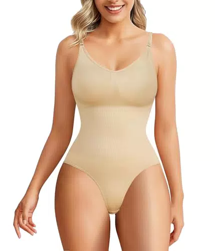 Junlan Body Contenitivo Modellante Seamless per Donna - Shapewear Regolabile