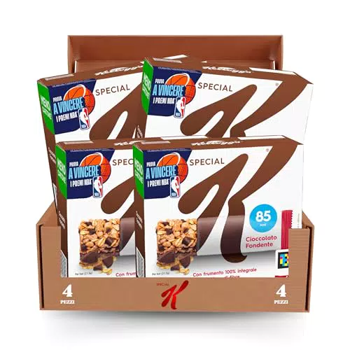Kellogg's Barrette Cioccolato Fondente, 6 x 21.5g