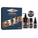 King C. Gillette Kit Regalo Completo: Detergente Viso, Balsamo e Crema Idratante