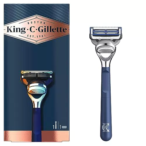 King C. Gillette Regolabarba Uomo, Rasoio a Mano Libera