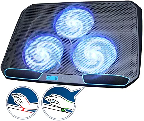 KLIM Ventola per PC Portatile KN02 - Raffreddamento Silenzioso con 3 Ventole