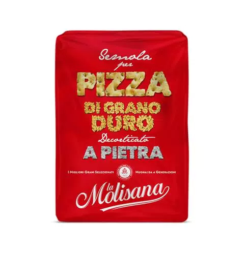 La Molisana Semola di Grano Duro per Pizza - Grano Italiano Decorticato a Pietra