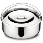 Lagostina Scodello con coperchio per pentola a pressione 5/6 litri, acciaio inox 20 cm