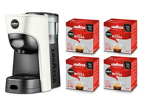 Lavazza A Modo Mio Macchina per Caffè Tiny Eco con 64 Capsule Qualità Rossa