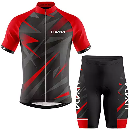 Lixada Tuta da Bicicletta MTB Estiva Uomo Traspirante Asciugatura Veloce
