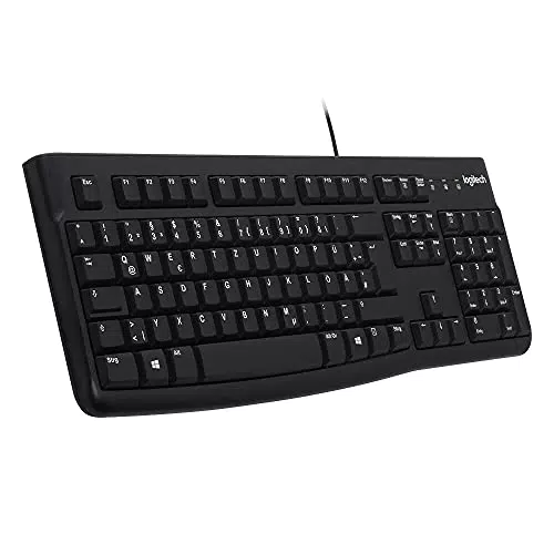 Logitech K120 Tastiera con Cavo per Windows - Layout Tedesco QWERTZ