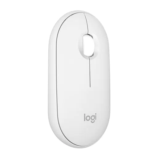 Mouse wireless Logitech Pebble M350s Bluetooth: sottile, leggero, personalizzabile - Compatibile con Windows, macOS, iPadOS, Android, Chrome OS.