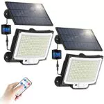 Luce Solare LED Esterno con Sensore di Movimento e Telecomando, IP65