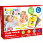 LUDAZON® Carte Parlanti Montessori Bilingue per Sviluppo Linguaggio e Vocabolario