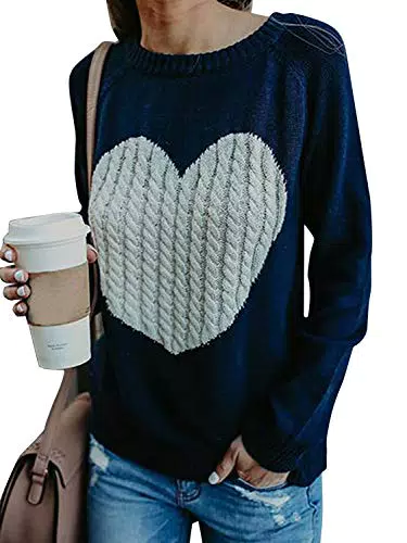 Felpa Oversize Donna - Maglione Casual Manica Lunga Girocollo Invernale