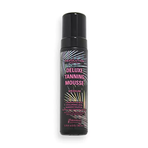 Makeup Revolution Beauty, Deluxe Tanning Mousse, Non Sticky Formula with Hyaluronic Acid