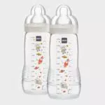 MAM Biberon Easy Active con Tettarella Misura 3, Ergonomico, 330 ml