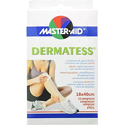 Master Aid Dermatess 18 x 40 cm - Cerotti per la pelle, 12 pezzi