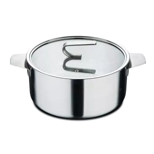 MasterPRO SIGMA Casseruola in Acciaio Inox con Coperchio - Multistrato e Adatta a Tutti i Fornelli