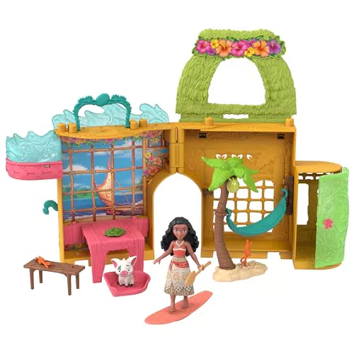 Mattel Disney Princess - Casa di Vaiana, playset ispirato ai film Disney, HXK09