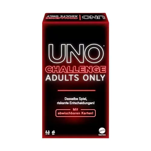 Mattel Games UNO Challenge - Gioco di carte per adulti, +18, versione UNO DARE