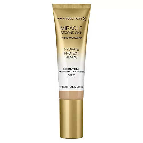 Max Factor Miracle Second Skin Fondotinta Naturale con Latte di Cocco e SPF 20