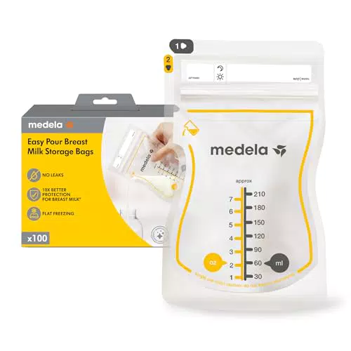 Medela Sacche per la Conservazione del Latte Materno Easy Pour, Ermetiche