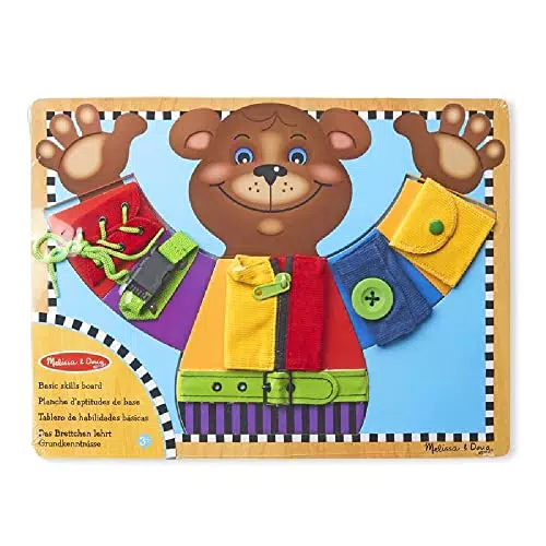 Melissa & Doug Tavola Attività in Legno - Gioco Educativo per Sviluppo Motorio e Cognitivo