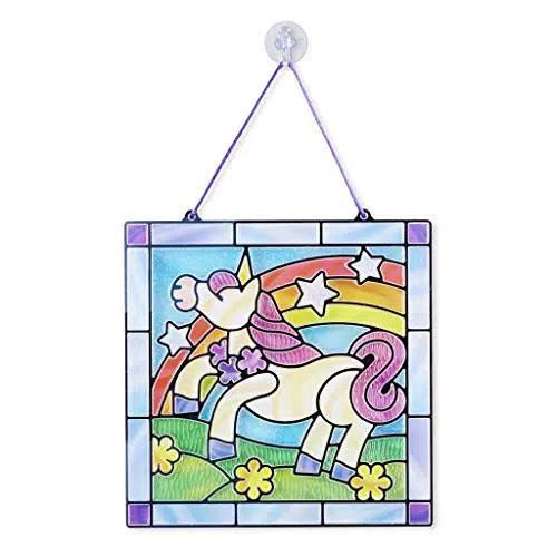Melissa & Doug Kit di Attività Unicorno per Vetrate Semplici