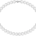 Milacolato Collana di Perle in Argento Sterling per Uomo e Donna