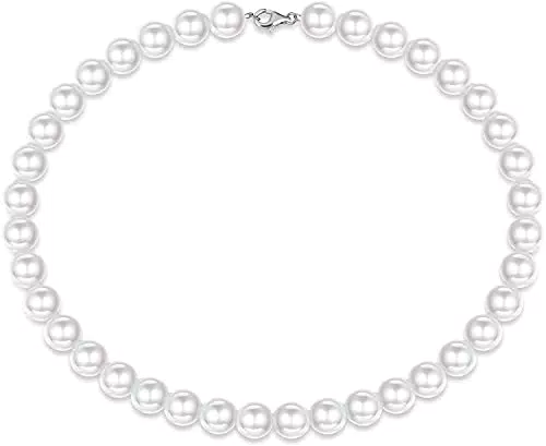 Milacolato Collana di Perle in Argento Sterling per Uomo e Donna