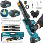 PowerCut X9 Pro Mini Motosega a Batteria per Potatura 1300W con Motore Brushless