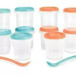 Miniland Set ermetici graduati 200ml, resistenti per lavastoviglie e microonde