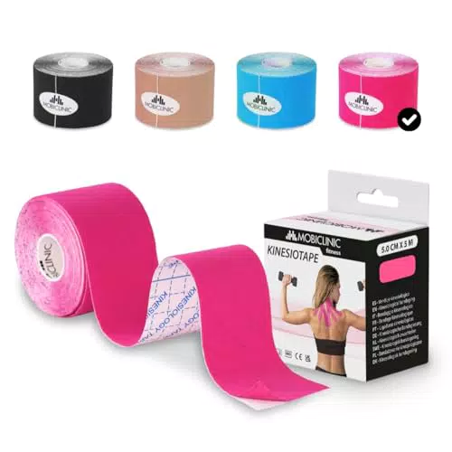 Mobiclinic® Kinesiotape Benda Elastica Autoadesiva per Alleviamento Dolore Muscolare
