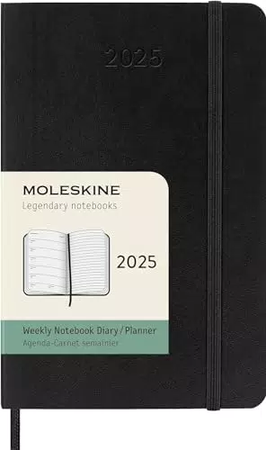 Moleskine Planner Settimanale 2025 con Spazio per Note, Formato Pocket 9x14 cm