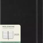 Moleskine Agenda Settimanale Verticale 12 Mesi 2025, Copertina Rigida