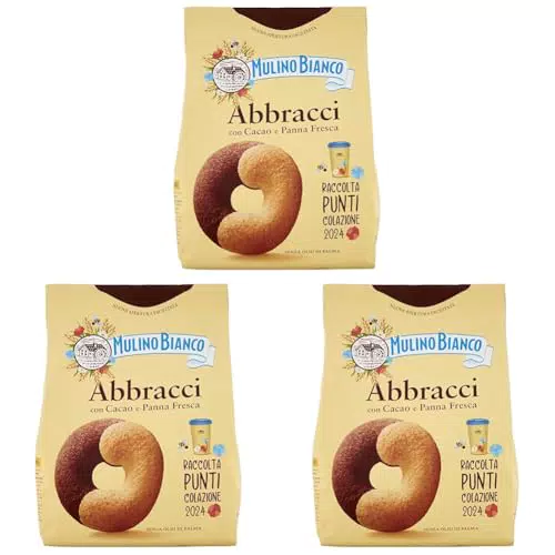 Mulino Bianco Biscotti Frollini Abbracci con Cacao e Panna Frescaenza Olio di Palma