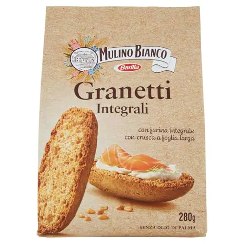 Mulino Bianco Crostini Granetti Integrali Snack Salato per Merenda