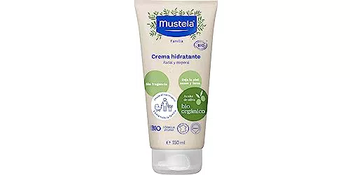 Mustela Crema Idratante Bio Vegana con Olio di Oliva e Aloe Vera per Pelli Sensibili