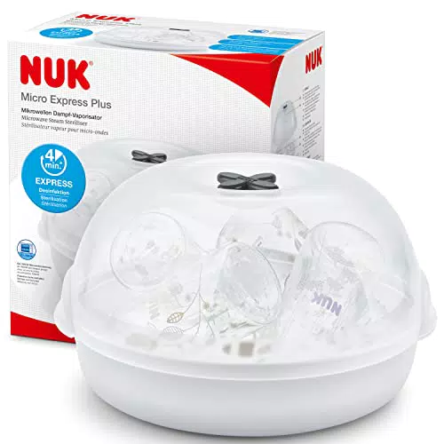 NUK Micro Express Plus Sterilizzatore Biberon per Microonde - Igienico e Veloce