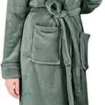 NY Threads - Vestaglia di lusso da donna in pile super morbido con collo a scialle