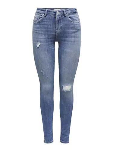 ONLY Onlpower Life Mid Push Jeans Donna