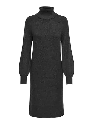 Only L/S Rollneck Dress Nca Knt - Vestito Lavorato a Maglia