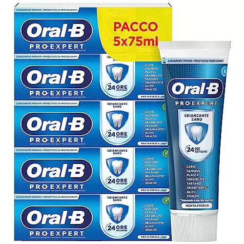 Oral-B Dentifricio Pro-Expert Sbiancante, Protezione 24 Ore contro la Placca