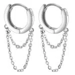 Argento 925 - Orecchini Cerchio Piccoli Pendenti Anallergici per Donna