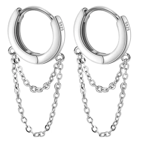 Argento 925 - Orecchini Cerchio Piccoli Pendenti Anallergici per Donna