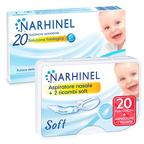 Narhinel Aspiratore Nasale Soft per Neonati e Soluzione Fisiologica