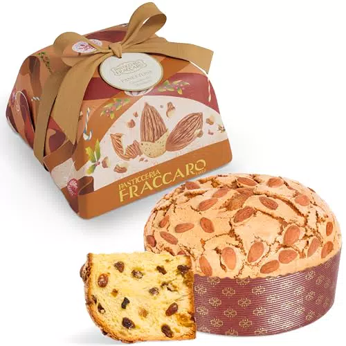 Pasticceria Fraccaro 1932 - Panettone Artigianale con Mandorle e Uvetta Passita