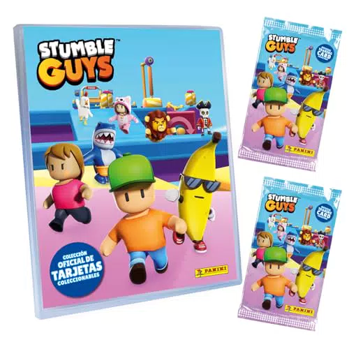 Panini Stumble Guys Trading Cards Starter Pack con Raccoglitore e Biglietto Limitato