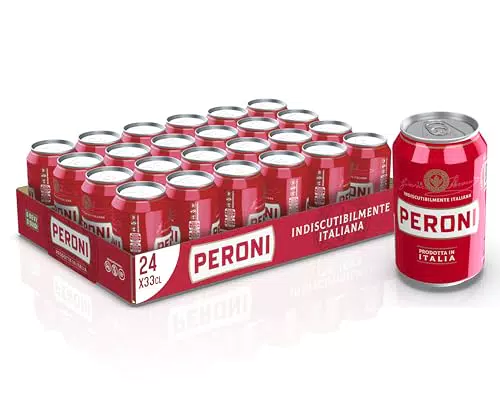 Peroni Birra Lager 33 cl - Gusto Moderatamente Amaro, Gradazione 4.7% Vol