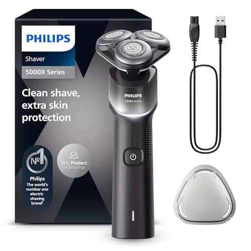 Philips Rasoio Elettrico Wet and Dry 5000X Series X5004/00 con Tecnologia Skin Protect