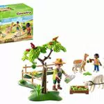 Playmobil Passeggiata con Alpaca - Giocattoli Sostenibili per Bambini 4+