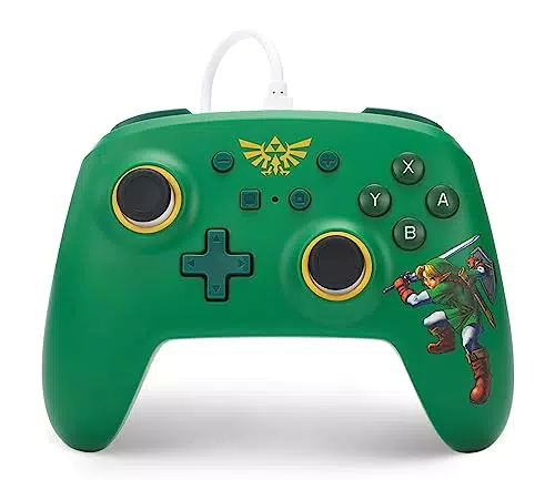 PowerA Controller Cablato Nintendo Switch - Difensore di Hyrule, Licenza Ufficiale